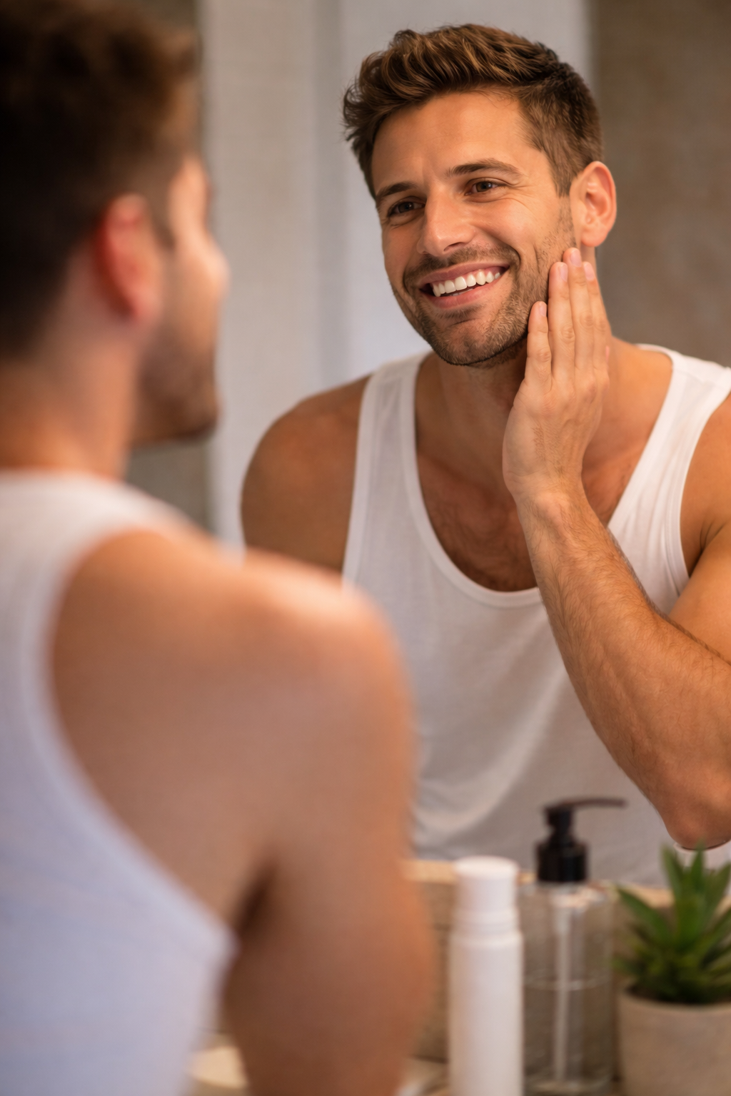 Confident gay man who has followed the Bottoming Secrets guide feeling relaxed and at ease